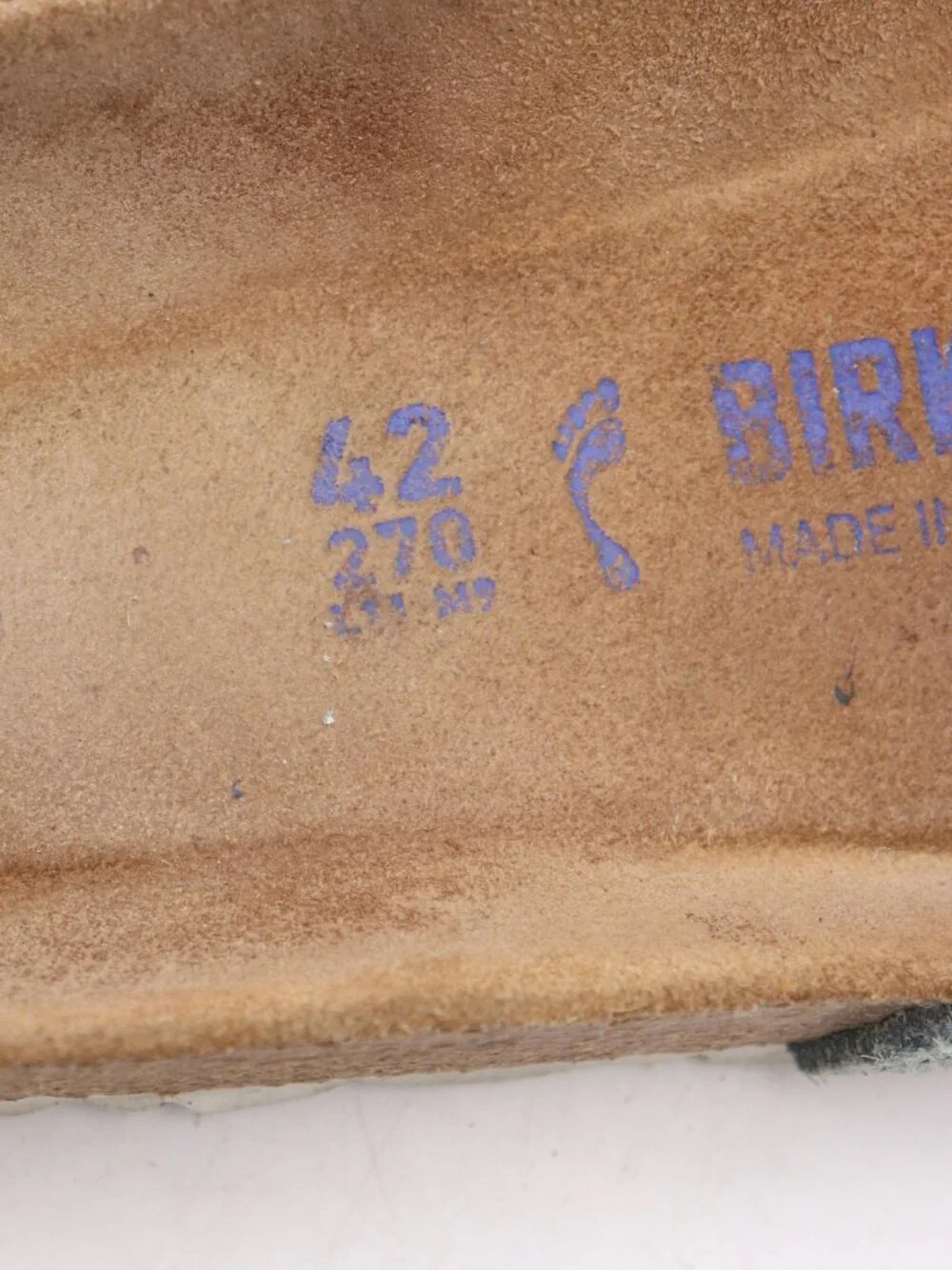 Birkenstock Vaduz Blue Suede Sandals Women's EU 42 US 11 Soft Footbed